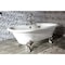 Aqua Eden Clawfoot Bathtubs, 72 L, 31.88 W, White/Brushed Nickel, Cast Iron VCT7DE7232NL8 - alternate 2
